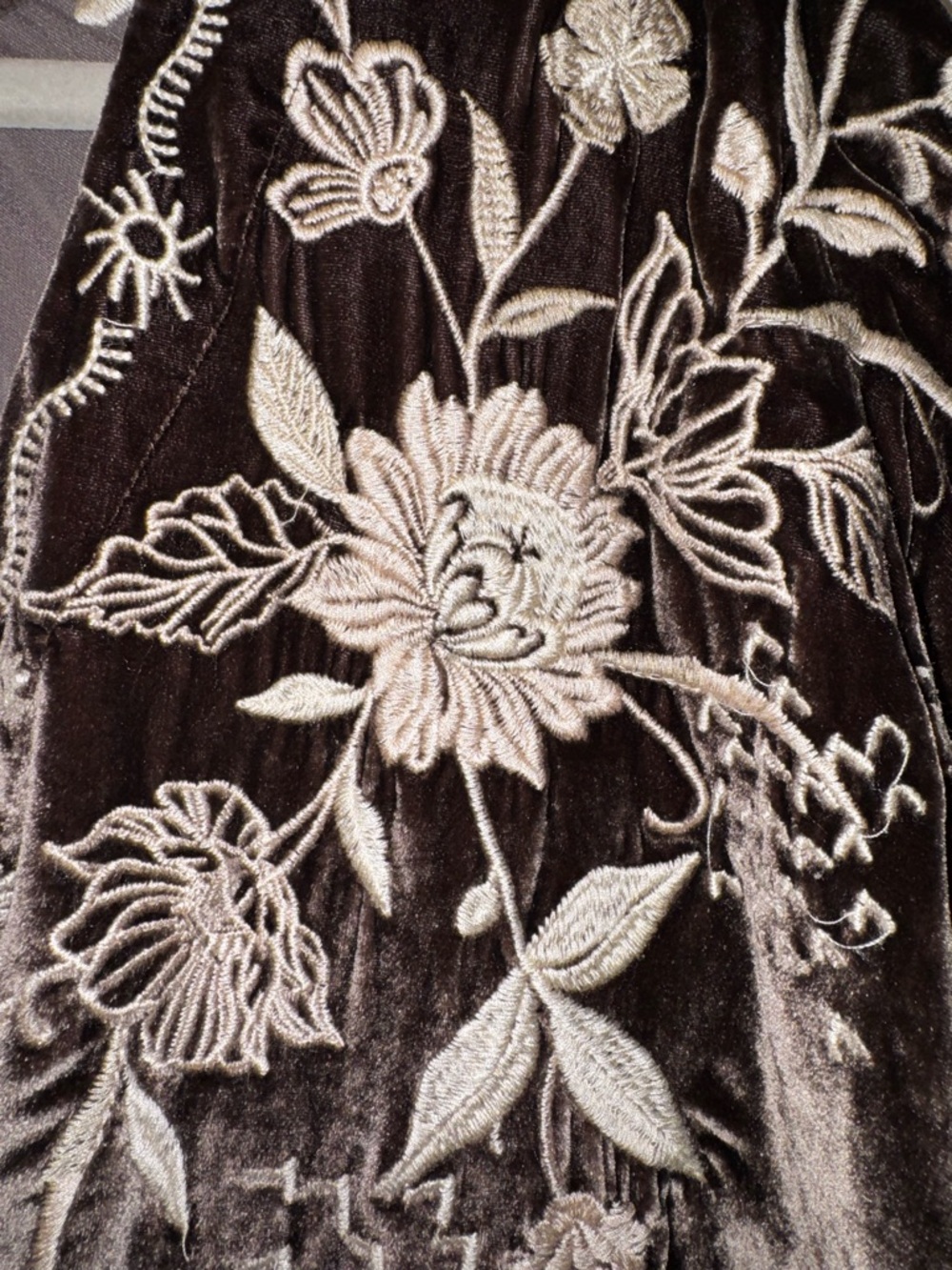 Johnny Was Silk Blend Maree Velvet Effortless Kaftan Sz S - Picture 8 of 11